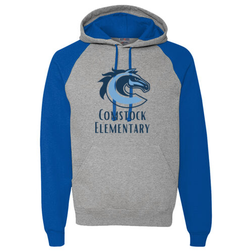 Nublend® Colorblocked Raglan Hooded Sweatshirt  Thumbnail